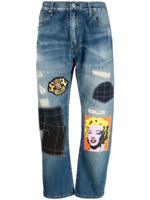 Junya Watanabe MAN Patchwork cropped jeans