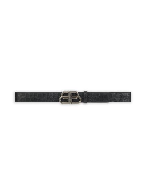 BALENCIAGA Men's Bb Large Belt in Black