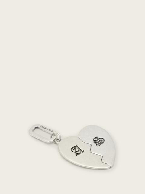 ALLSAINTS LARGE HEART STERLING SILVER PENDANT CHARM