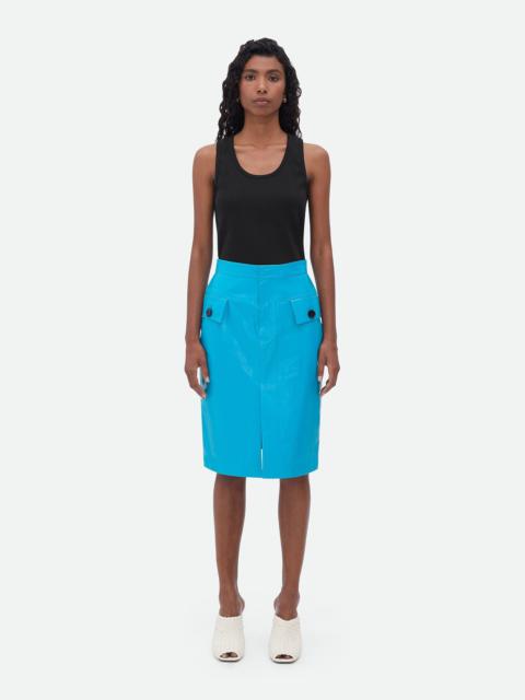 Bottega Veneta shiny leather skirt