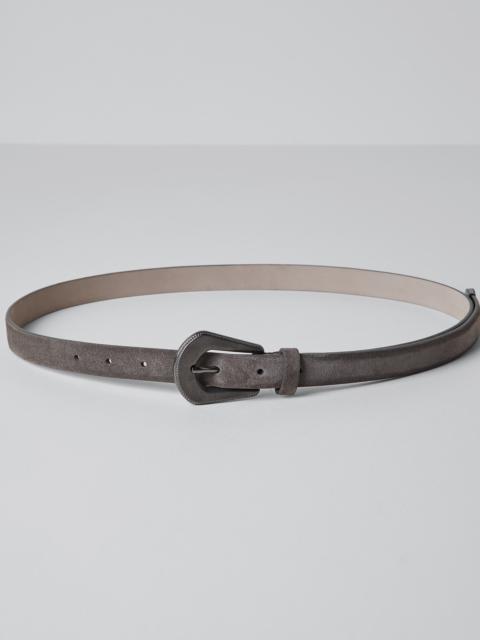 Brunello Cucinelli Suede calfskin belt