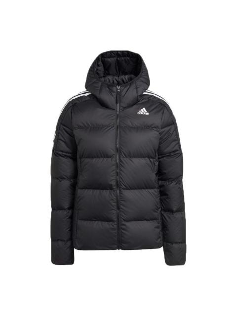 adidas (WMNS) adidas Essentials Midweight Down Hooded Jacket 'Black' GT9175