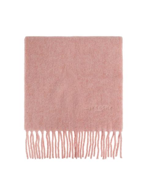 Givenchy fringed logo scarf