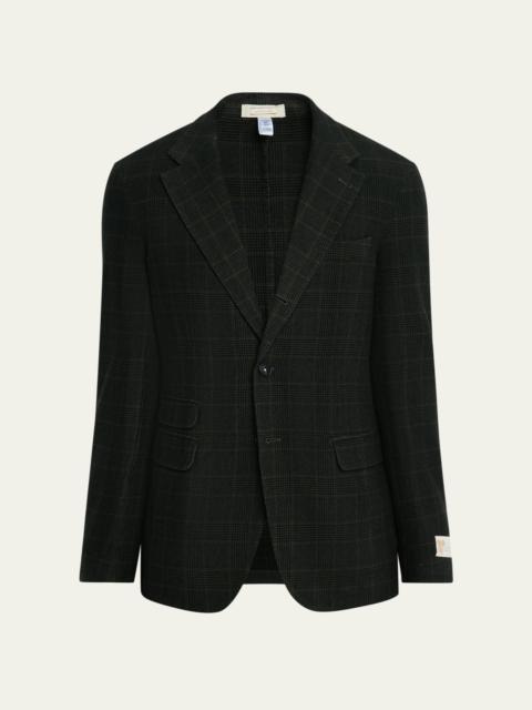 massimo alba Men's Catch2 Wool Prince of Wales Sport Coat