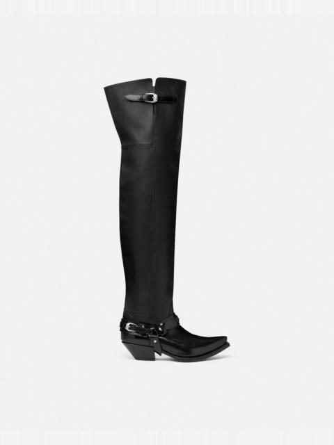 VERSACE Texano Thigh-High Boots 40 mm