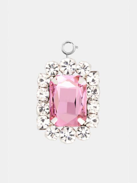rabanne SQUARED CHARM WITH PINK CRYSTAL