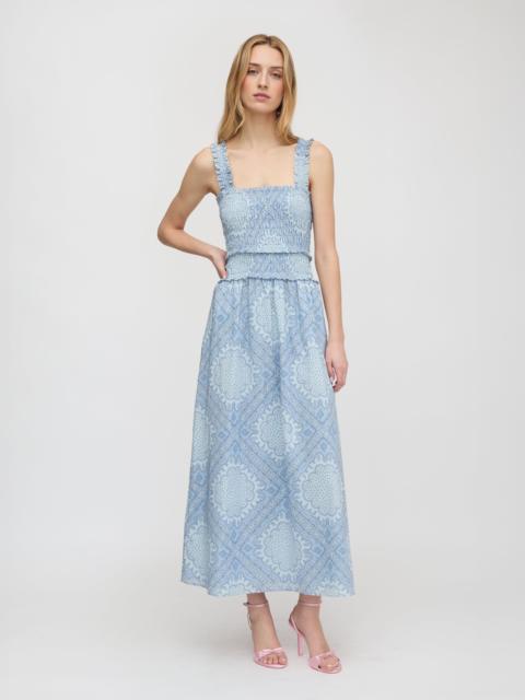 Hill House Home The Azalea Maxi Nap Dress - Dusty Blue Paisley Scarf