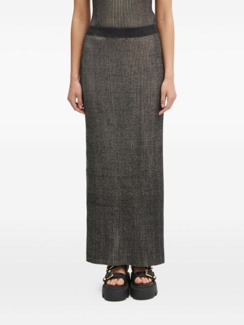 SAMSØE SAMSØE ribbed-knit maxi skirt