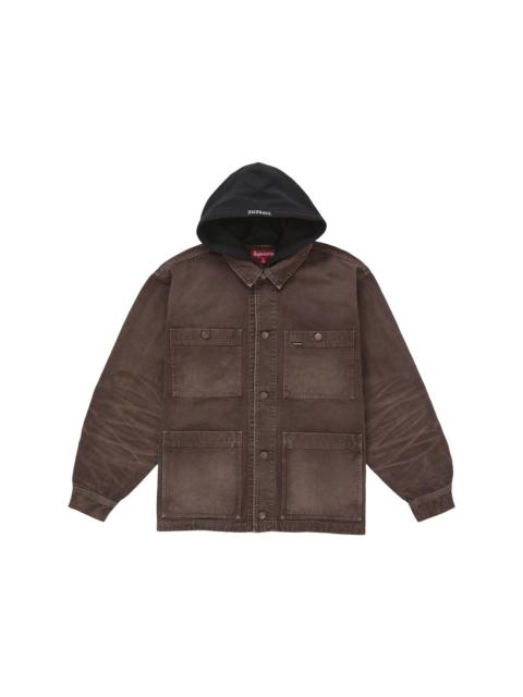 Supreme Supreme Worn Hooded Chore Coat Brown