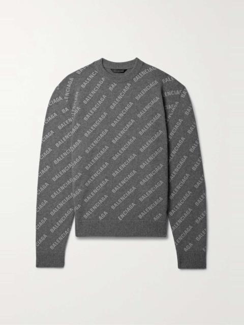 BALENCIAGA Printed cashmere sweater