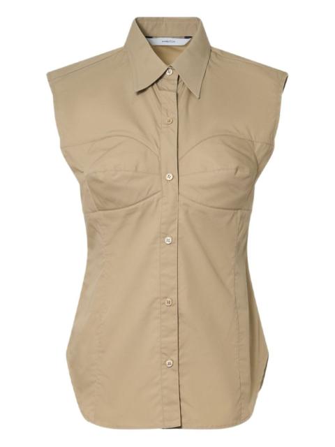 pushBUTTON Dummy button-up sleeveless shirt