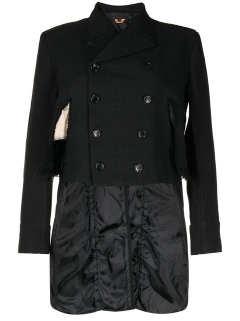 Comme des Garçons Comme des Garçons ripped double-breasted blazer