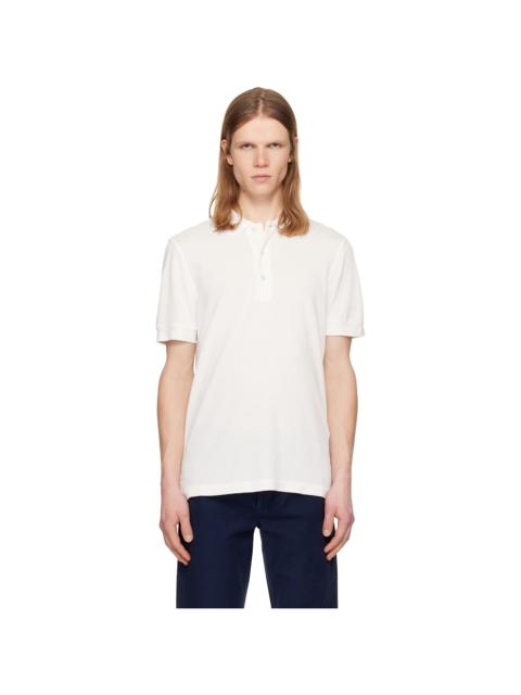 TOM FORD Off-White Piquet Polo
