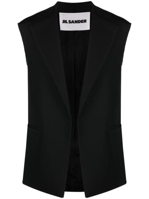 Jil Sander frayed-edge tailored vest