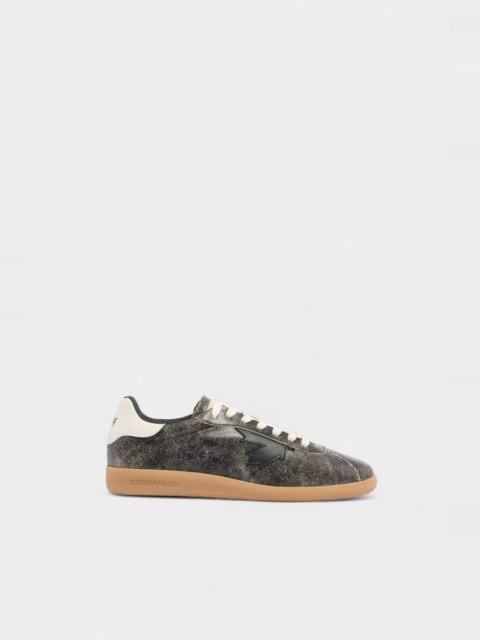 CRACKED LEATHER DSQUARED2 REBELS SNEAKERS
