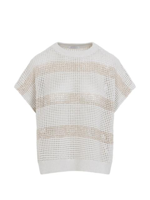 Brunello Cucinelli striped knitted top