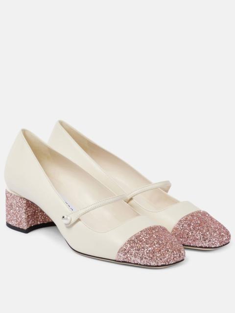 Elisa 45 embellished leather Mary Jane pumps