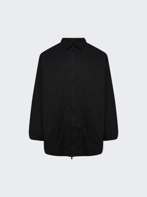 ESSENTIALS Filled Shirt Jacket Overdye Black