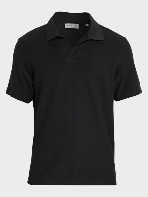 FRAME Men's Jacquard Polo Shirt