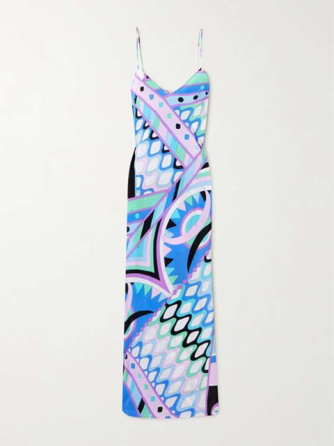 PUCCI Printed silk crepe de chine maxi dress