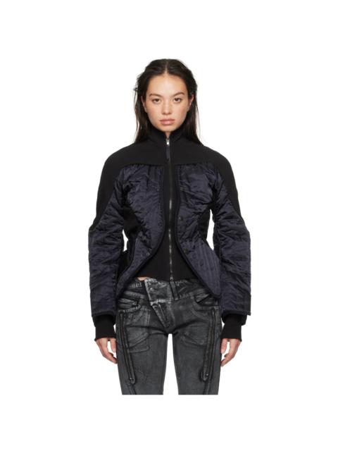 OTTOLINGER Navy & Black Quilted Silhouette Jacket