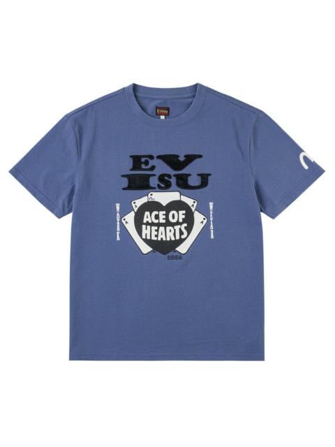EVISU Ace of Hearts Flocked Logo T-shirt