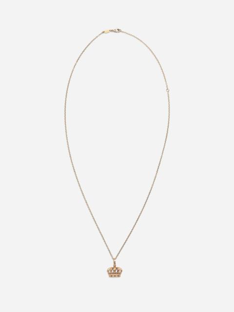 Dolce & Gabbana Crown white gold pendant