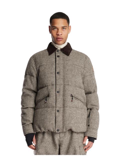 Moncler Grenoble Brown Houndstooth Wool Elgon Ski Jacket