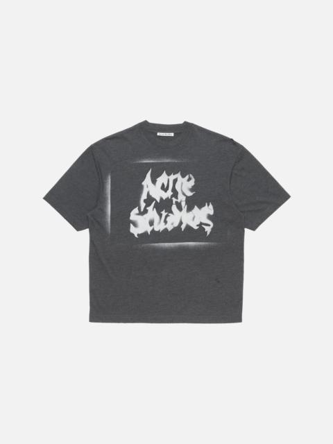 Acne Studios Gothic logo t-shirt - Faded black
