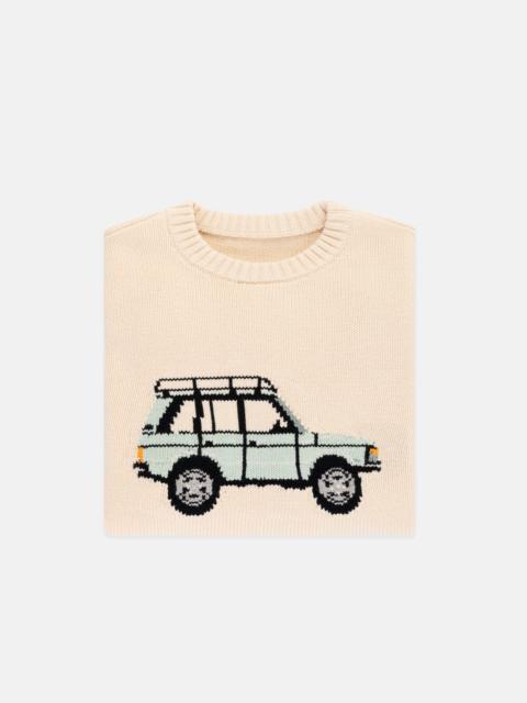 J. PRESS ROVER INTARSIA KNIT COTTON SWEATER