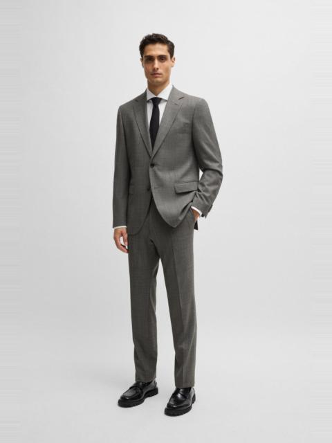 BOSS REGULAR-FIT SUIT IN MICRO-PATTERNED STRETCH FABRIC