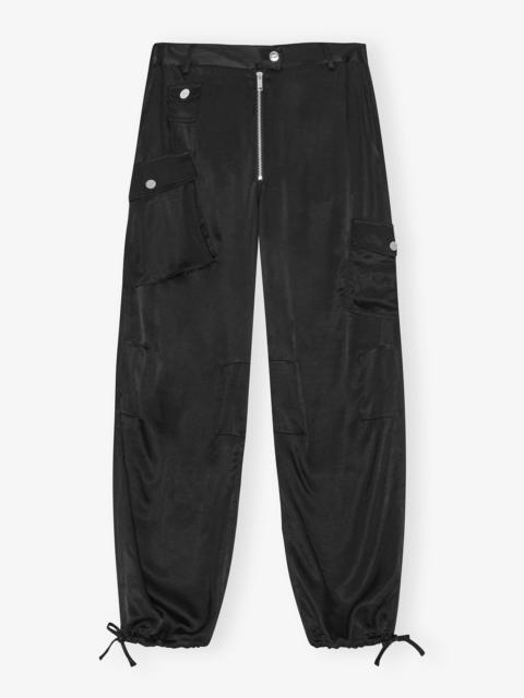 GANNI BLACK CARGO PANTS