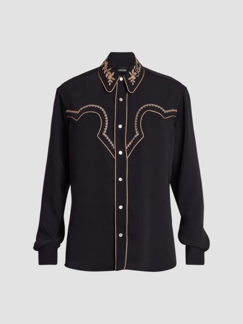 AMIRI Men's Western Embroidered Shirt - Black