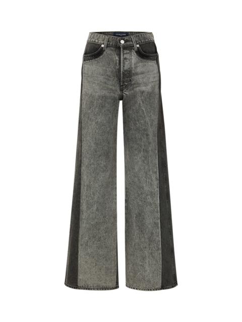 VERONICA BEARD TAYLOR TWO-TONE WIDE-LEG JEAN