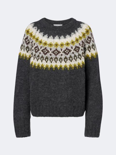 velvet Fair Isle alpaca and wool-blend sweater