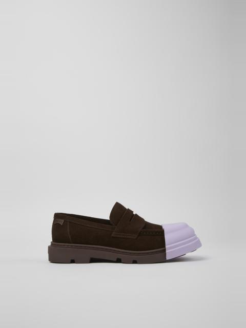 CAMPER Junction Brown nubuck loafers for women