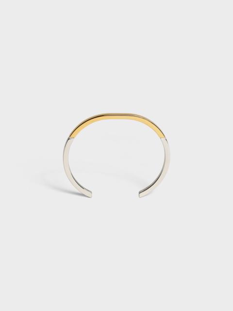 CELINE SIMPLE FORMS GOLD BRACELET IN BRASS WITH GOLD AND RHODIUM FINISH