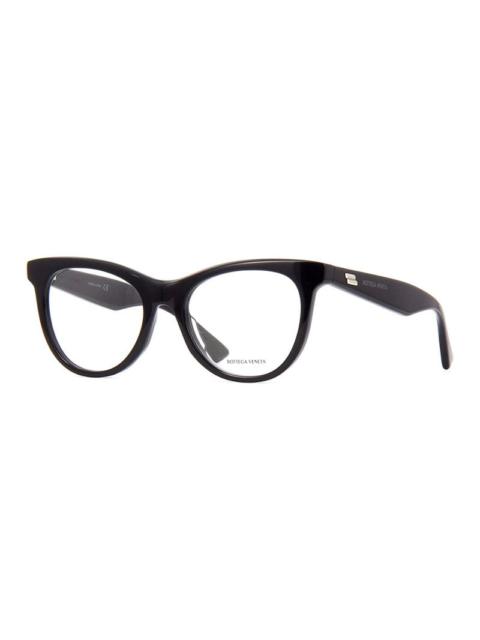 Bottega Veneta Bottega Veneta BV1064O001 Cat-Eye Acetate Eyeglasses — Black