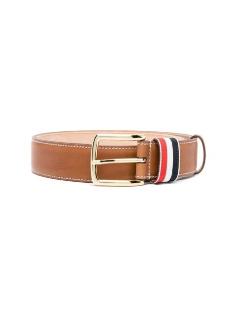 RWB-stripe leather belt