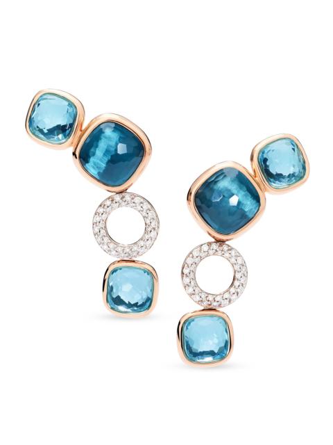 Pomellato Women's Nudo Two-Tone 18K Gold & Multi-Stone Ear Climbers - Rose Gold