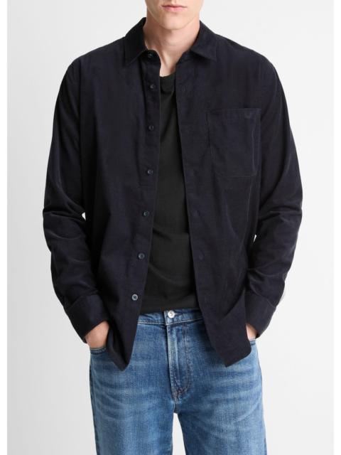 Vince Italian Cotton Corduroy Button-Front Shirt
