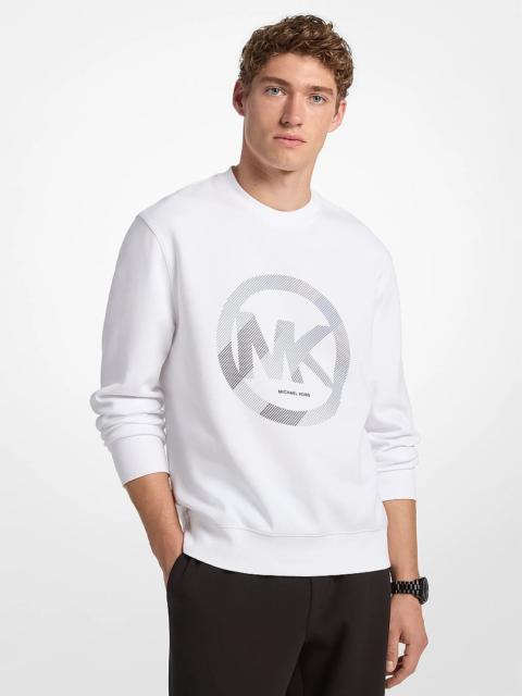 MICHAEL KORS Graphic Logo Cotton Blend Crewneck Sweatshirt