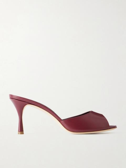 Manolo Blahnik Jada 70 Leather Mules
