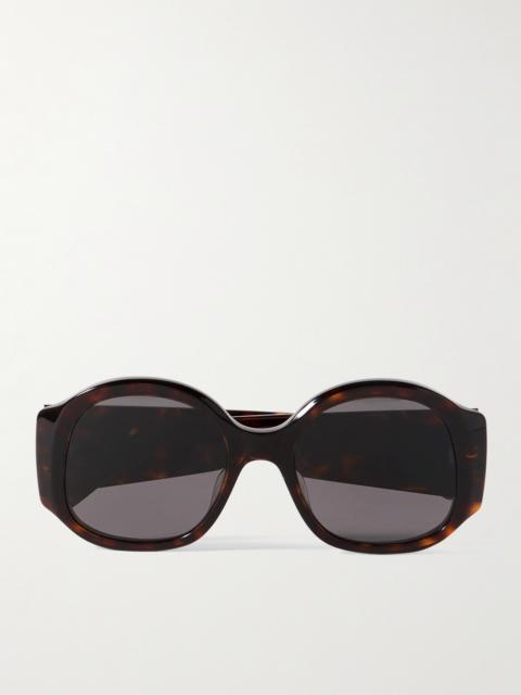 CELINE Maxi Triomphe Round-frame Tortoiseshell Acetate Sunglasses