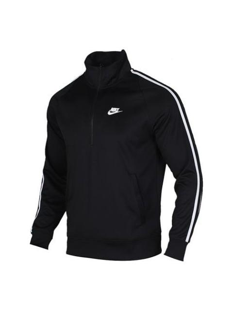 Nike Nike Casual Half Zipper Stand Collar Sports Pullover Black CJ4393-010