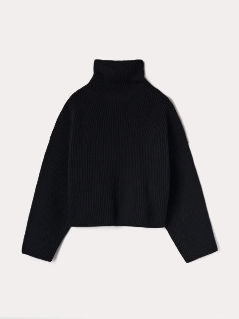 Totême Wool-blend rib knit black