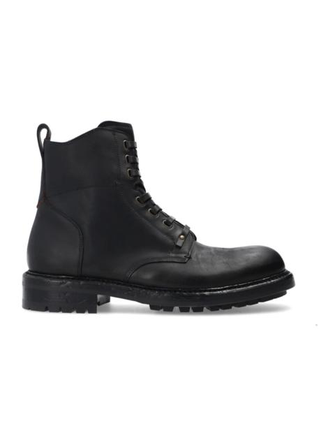 Dolce & Gabbana BLACK LEATHER ANKLE BOOTS FOR MEN