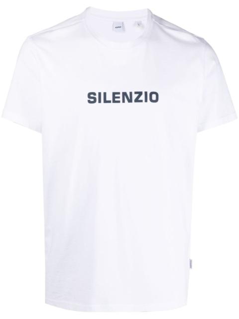 Silenzio print cotton T-shirt