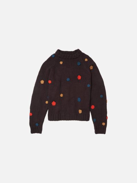 The Elder Statesman MIN FLOWERED OVERSIZED CREW