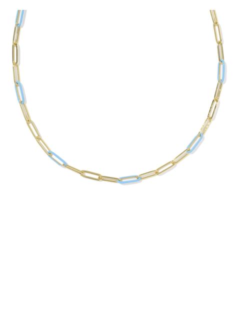 KENDRA SCOTT Courtney Gold Enamel Link and Chain Necklace